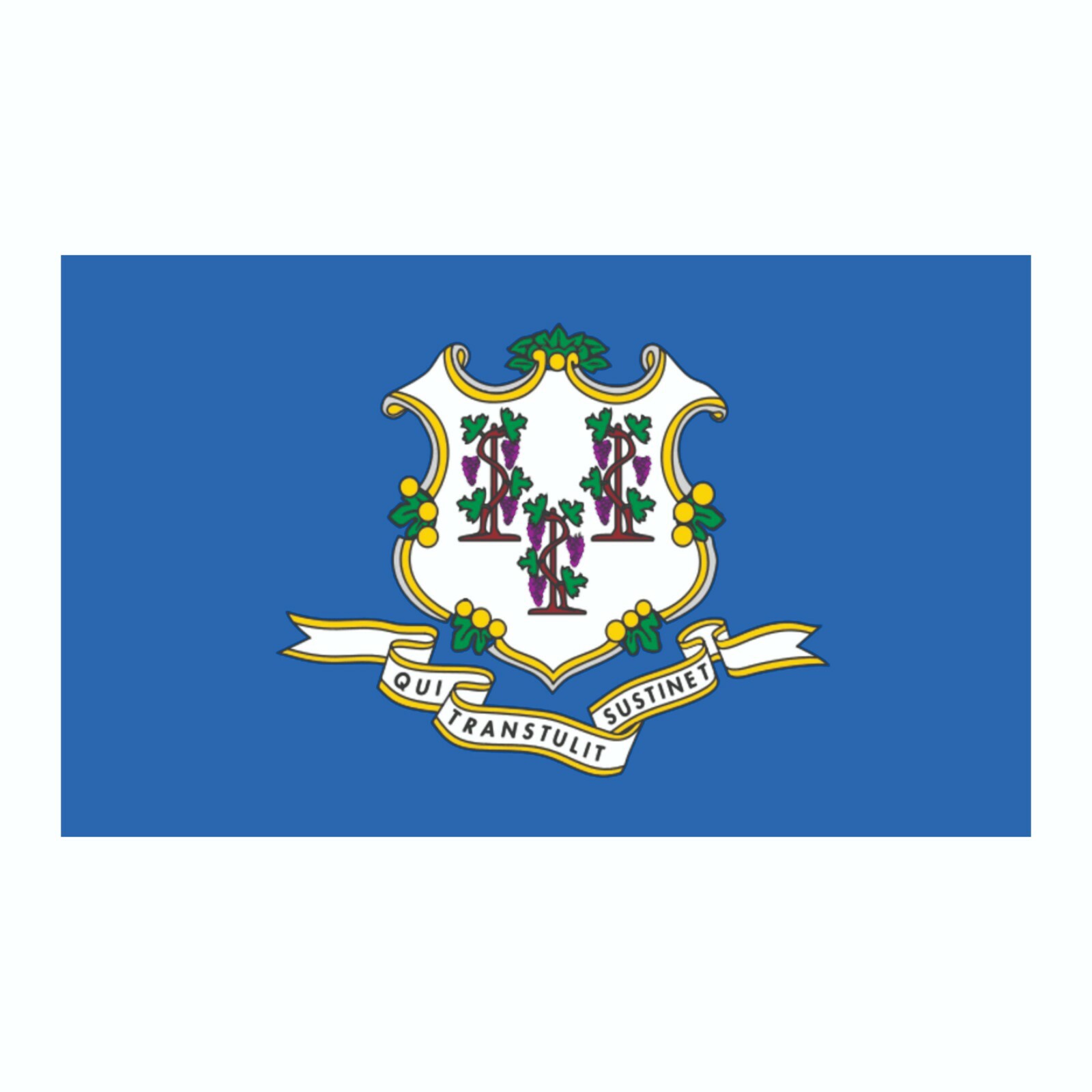 Connecticut State Flag Sticker, Decal, Bumper Sticker Vacation Sticker 3" x 5"