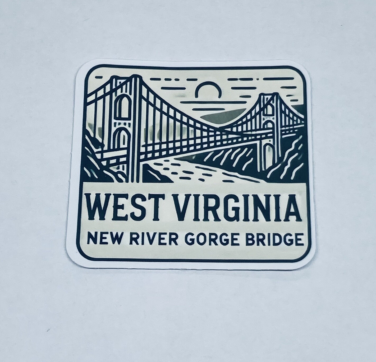West Virginia New River Gorge Bridge Sticker Travel Art Decal Vinyl Souvenir Tc6