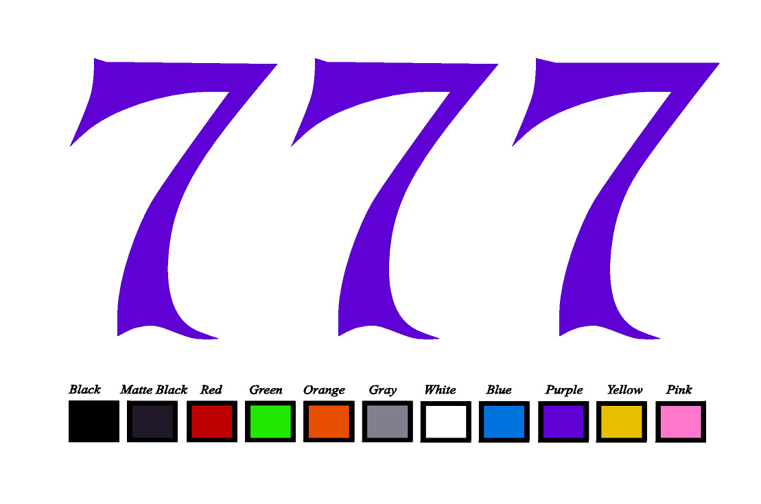 Lucky 7's LOGO Vinyl Decal Sticker Emblem Car Truck Window 4" 6" 8"
