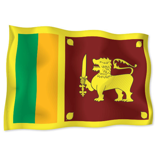 Sri Lanka Ceylon Flag car bumper sticker decal 6" x 4"