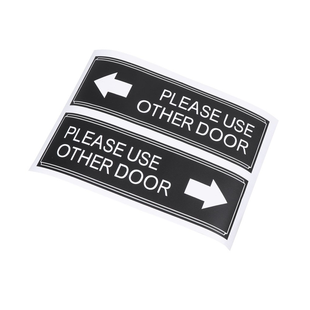 Creative Door Stickers 6Pcs Please Use Other Door Sign Decals for Easy DIY