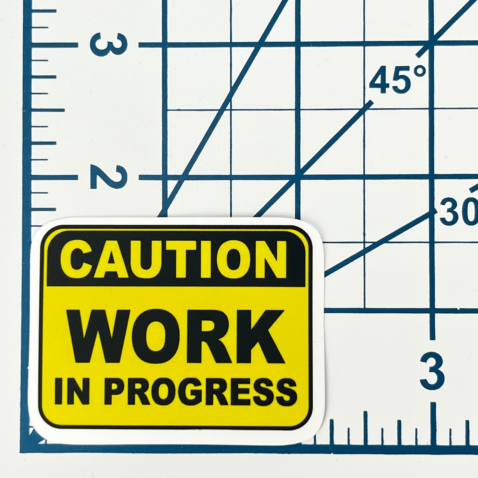 Caution Work In Progress Vinyl Sticker Novelty Warning Sign Notice Gift Laptop
