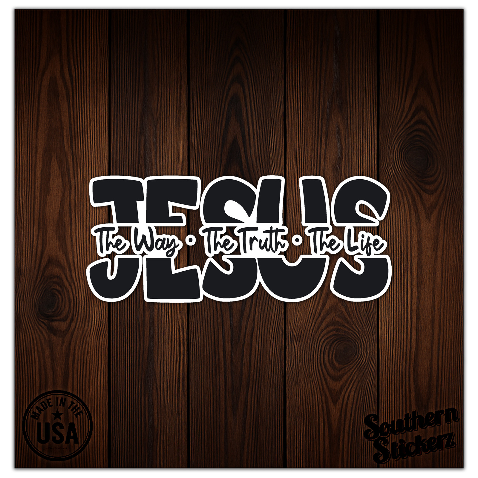 Jesus The Way – Vinyl Decal Sticker – Car Window Laptop – ebn12019