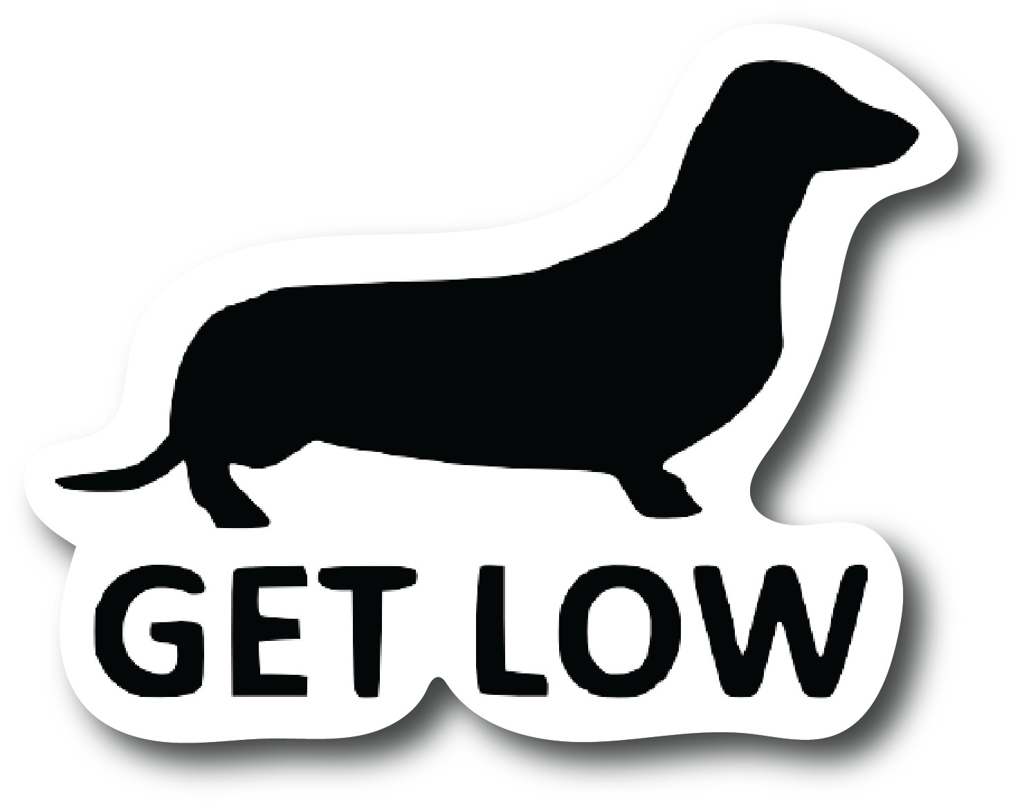 Get Low Dachshund 4.5 inch Decal – Sticker Graphic – Auto, Wall, Laptop – PS761