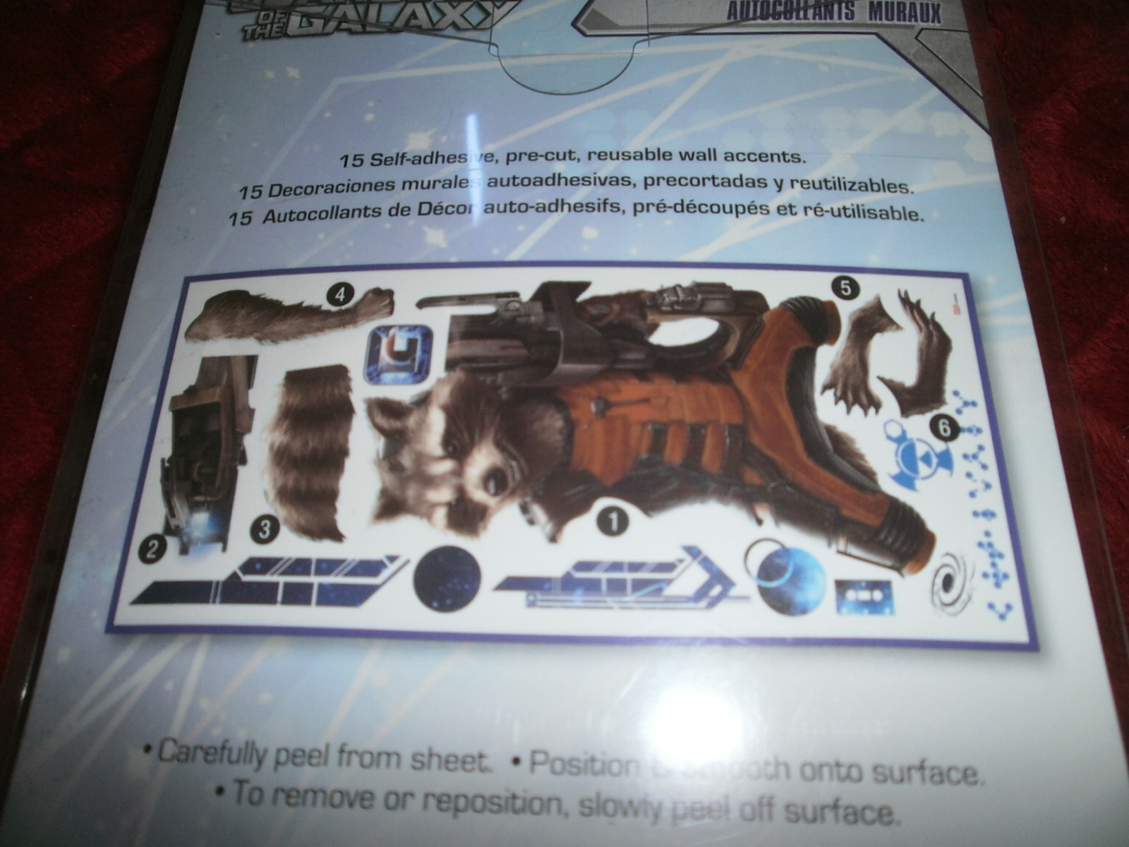 MARVEL GUARDIANS OF THE GALAXY SET OF 3 PACKAGES WALL A TOTAL OF 38 DECALS