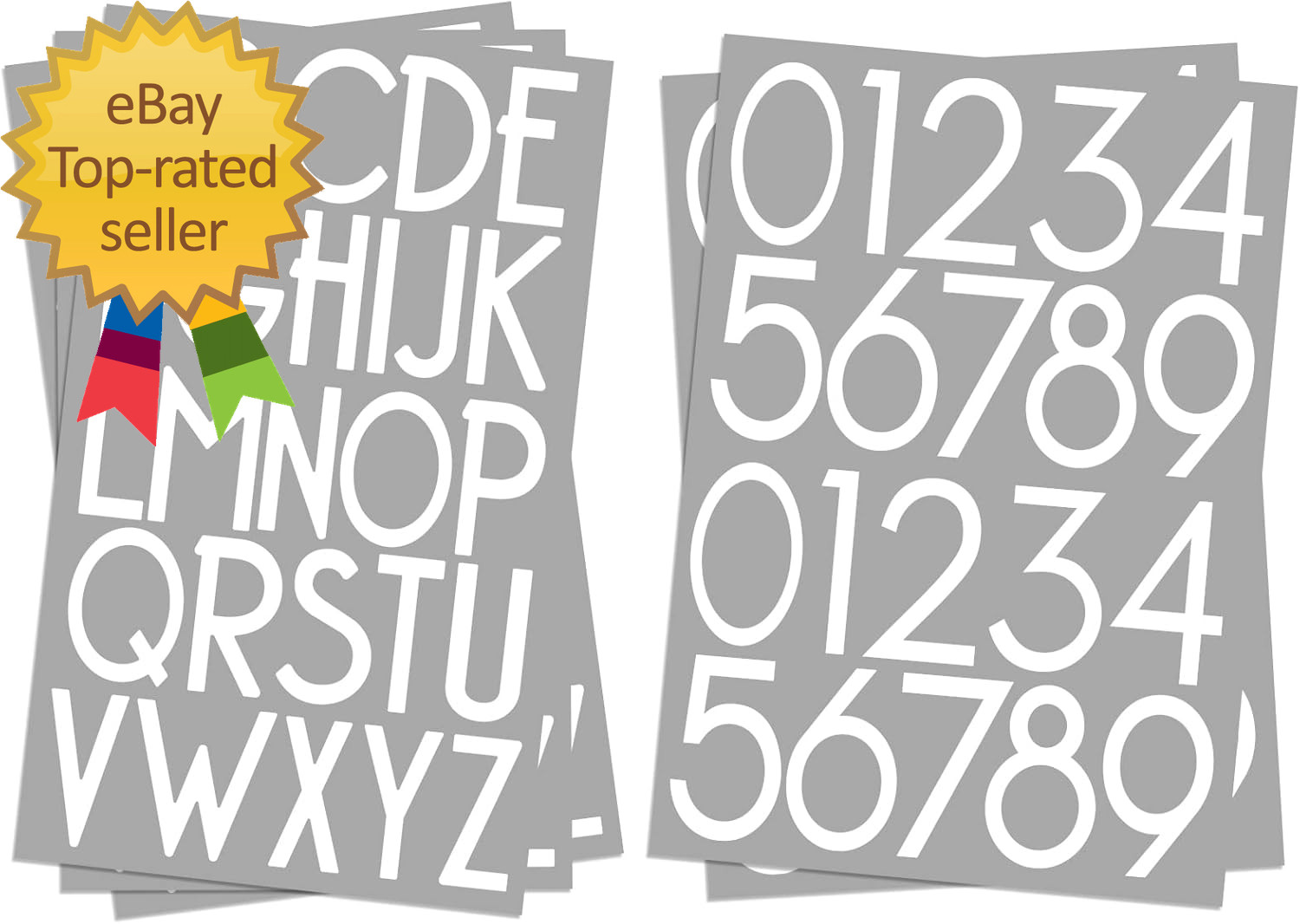 2 Inch Self-Adhesive Vinyl Alphabet Letters Numbers Kit Modern Mailbox stickers