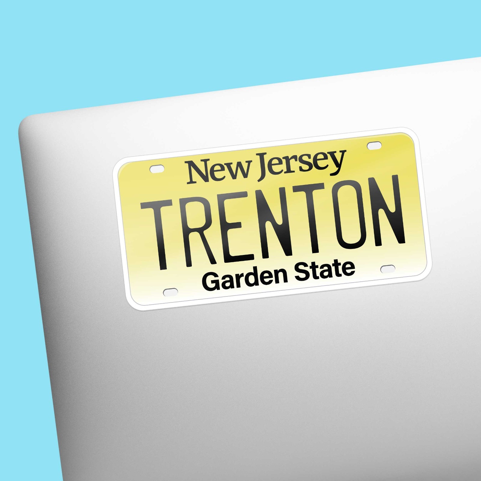 New Jersey License Plate Stickers – Choose Your NJ City or Saying Decal