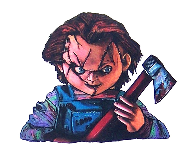 CHUCKY Child's Play Cut Sticker Decal Movie Horror Film Chucky Doll