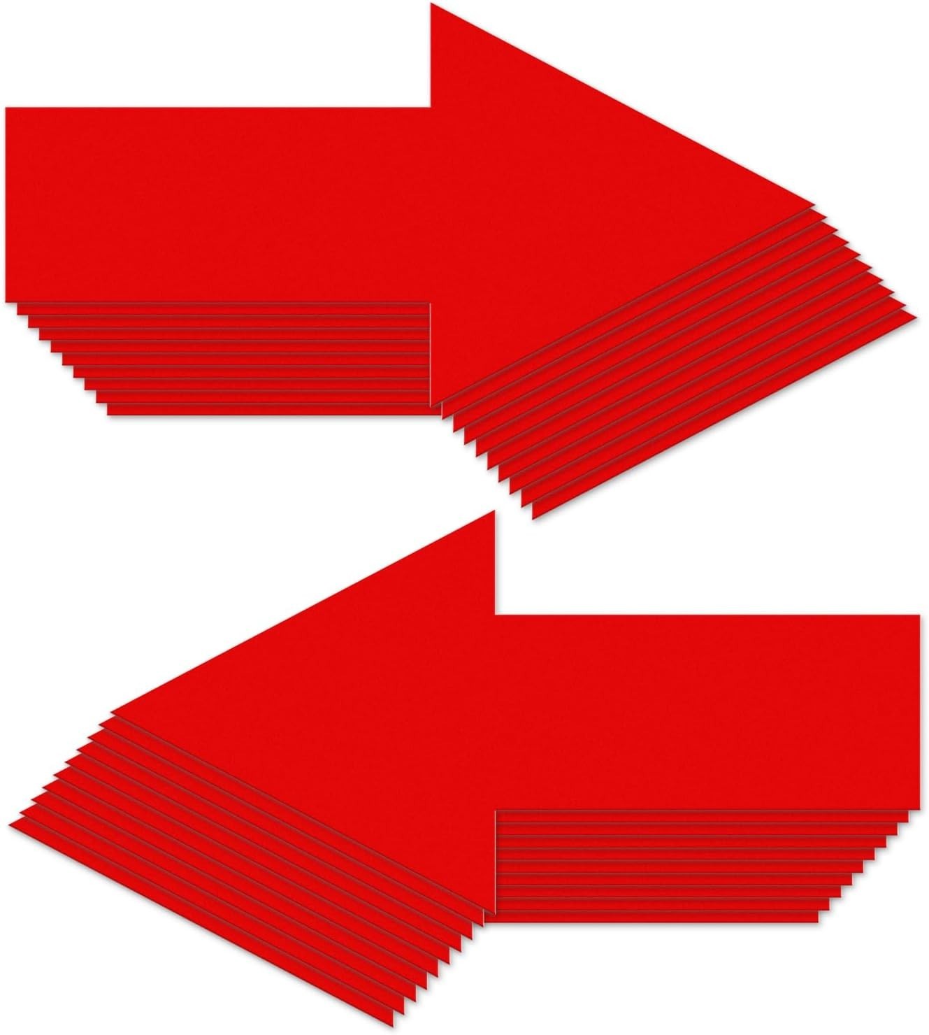 Arrow Floor Sticker Red 10"×5" Directional Floor Decal Self-Adhesive Removabl…
