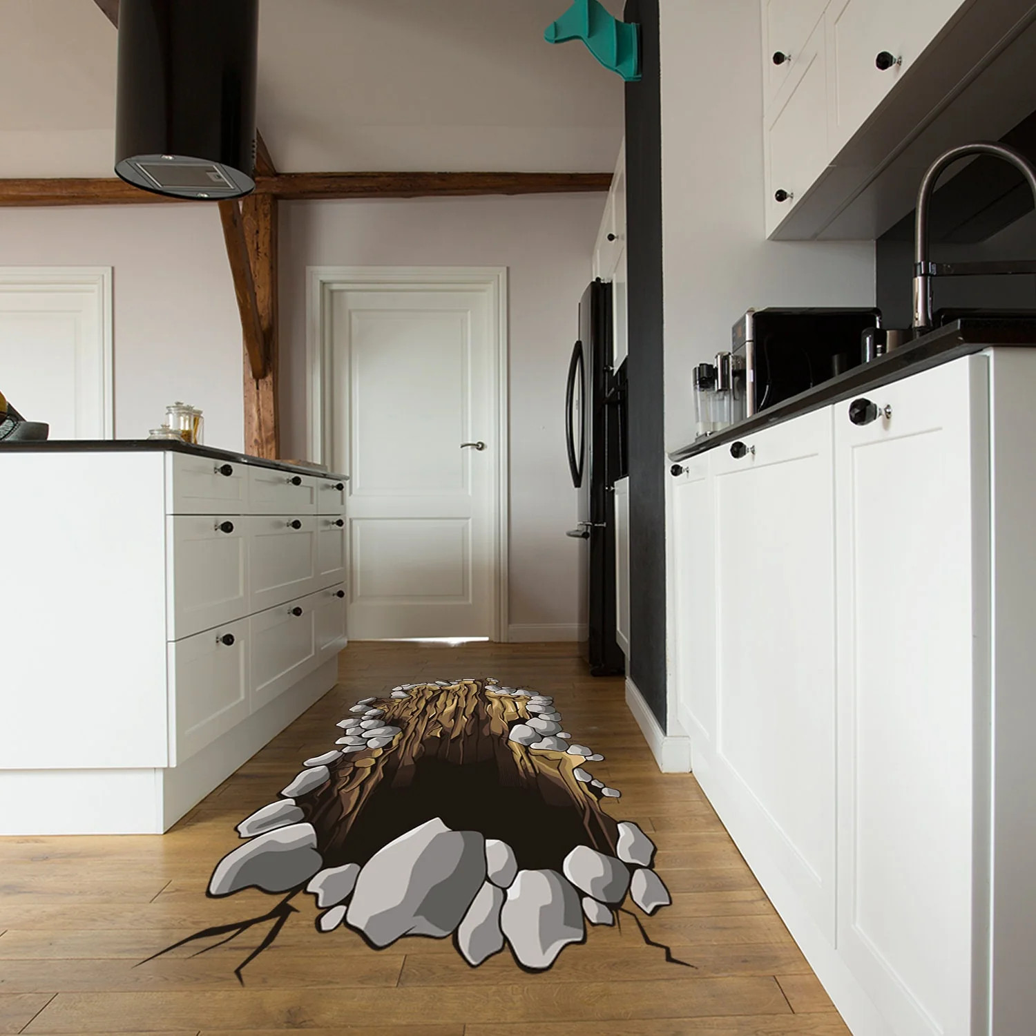 3d Floor Decal – Large Peel And Stick Portal Flooring Vinyl Sticker Decor For