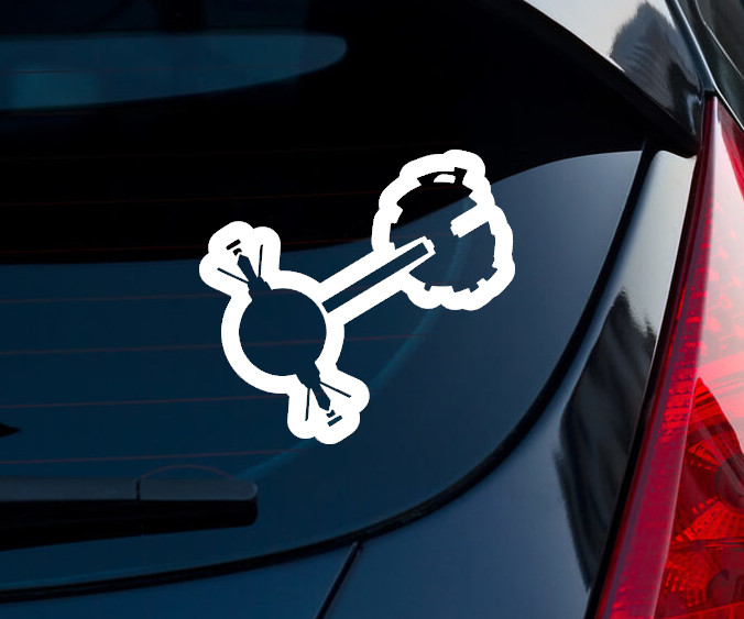 Outer Wilds Hourglass Twins Indoor Outdoor Matte White Vinyl Decal 5.75"x5.4"