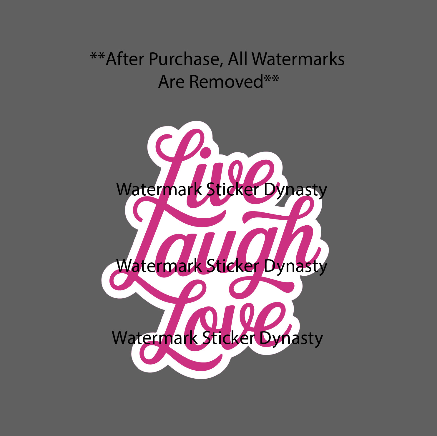 Live Laugh Love Sticker Waterproof Decal Pink Cute Funny Quote Gift NEW