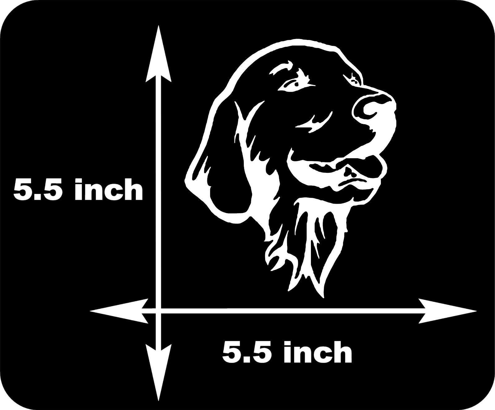 Golden Retriever Car Truck Decal Premium Quality White Vinyl 5.5" x 5.5"