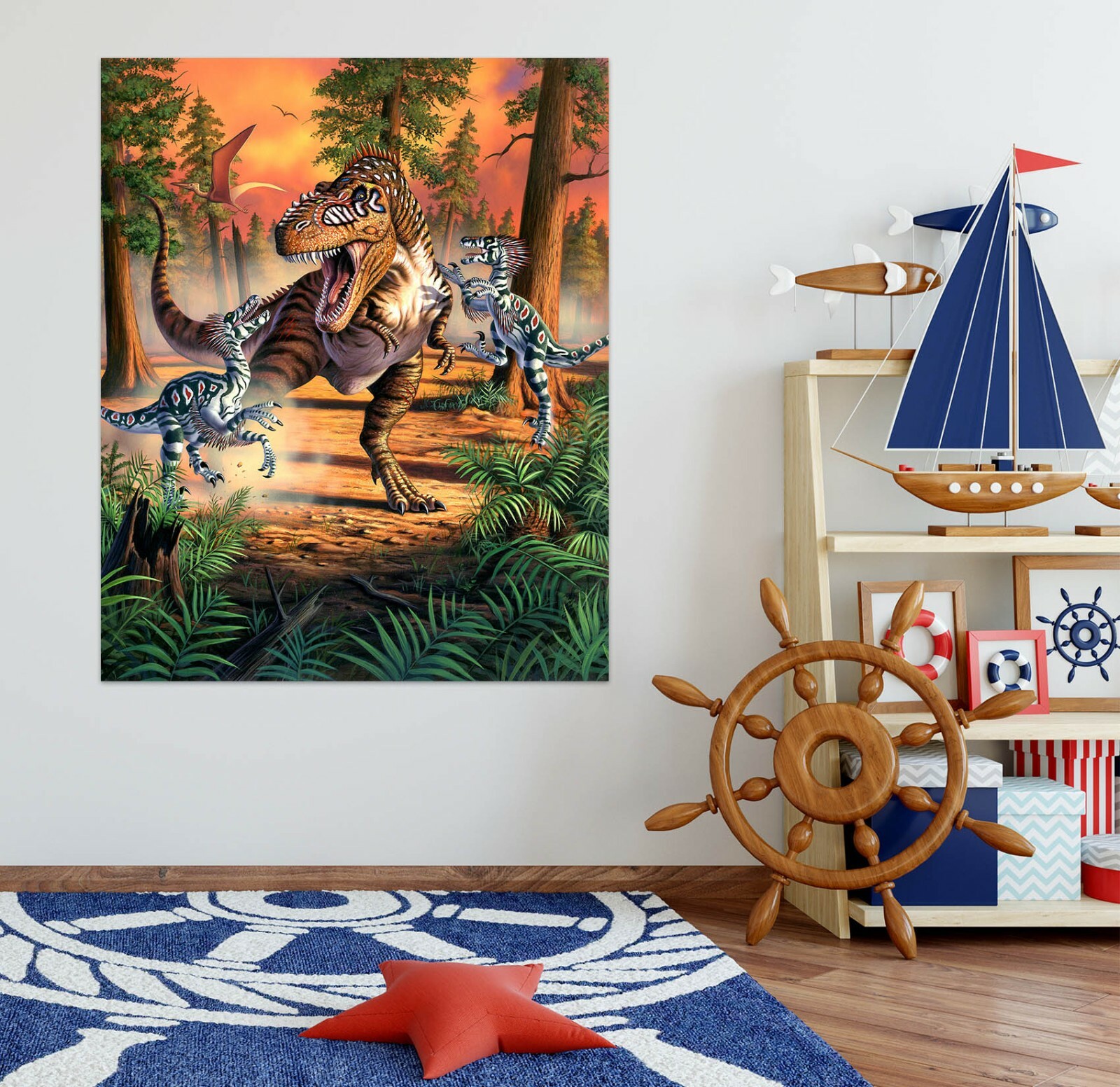 3D Dinosaur ZHU001 Wall Stickers Wall Murals Wallpaper Jerry LoFaro Amy