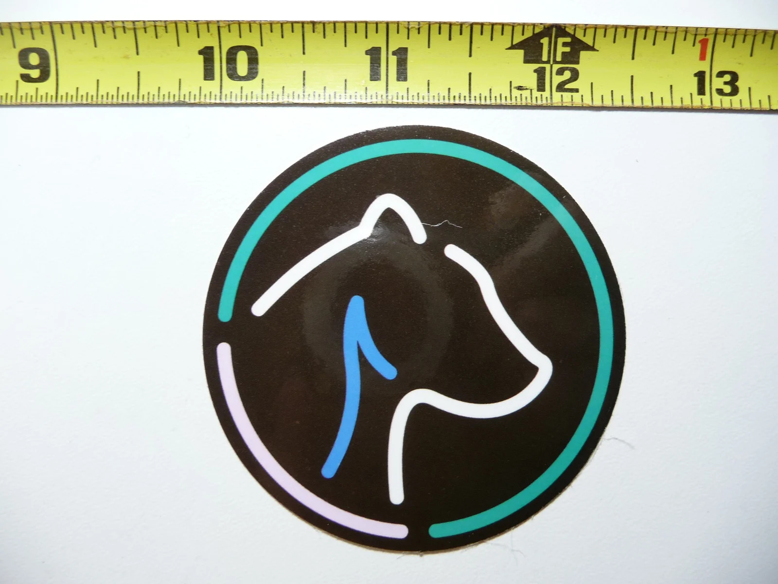 CAT FELINE PROFILE NEON STYLE SMALL STICKER DECAL COLORFUL FUNNY