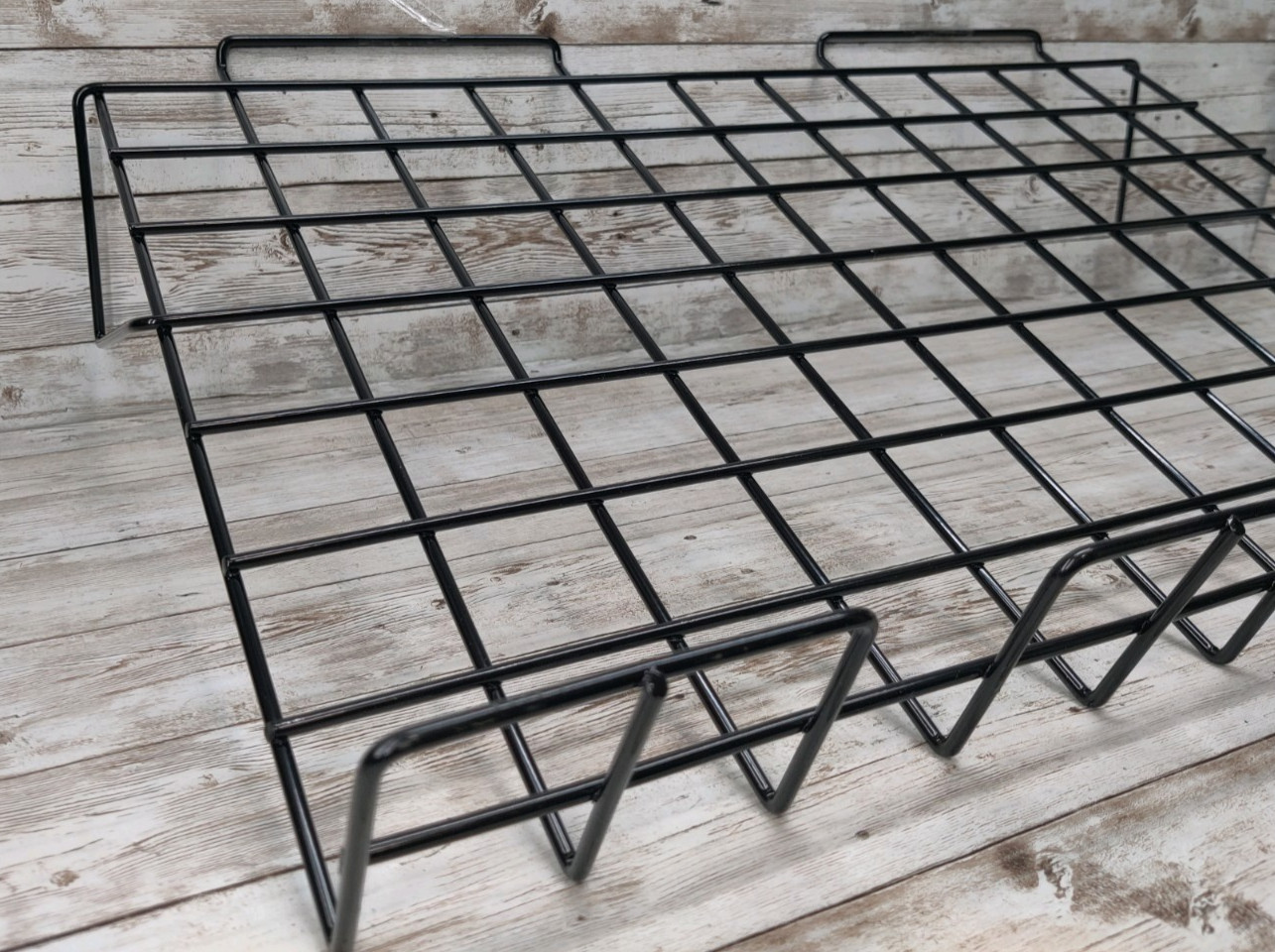 Black Angled Wire Shelf For Slatwall Display Rack (Pack of 6) EBL/SL22