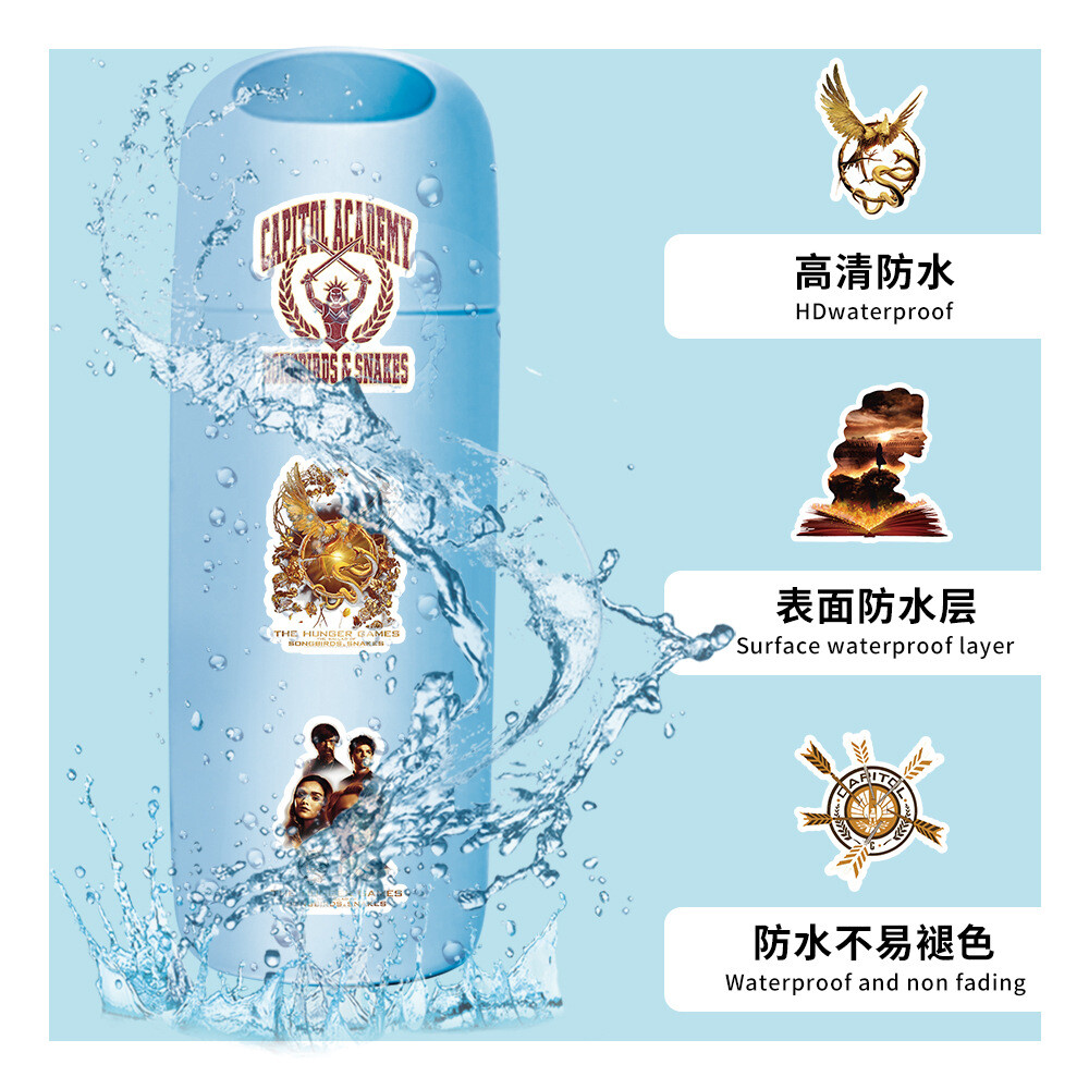 120Pcs The Ballad of Songbirds and Snakes Sticker for Teens Girls Water Bottles