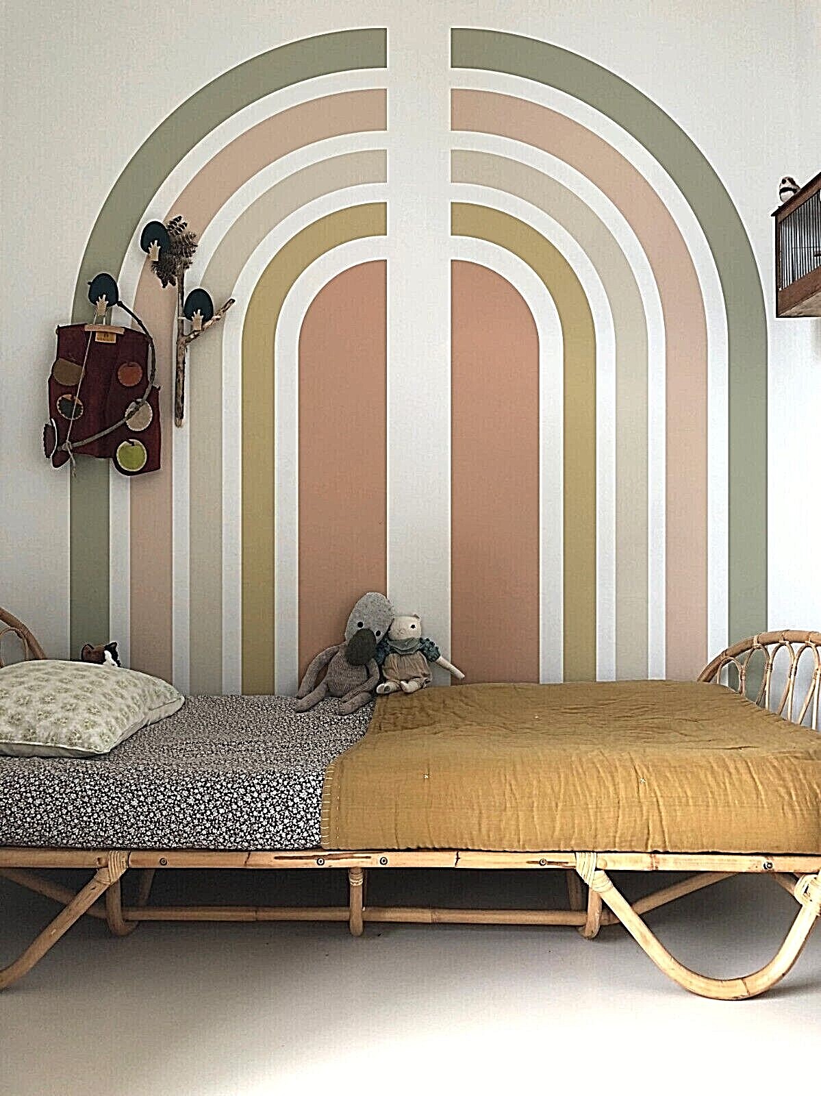 Colorful Elongated Half Rainbow Wall Decals, Stickers, Wall Art Decoration 536
