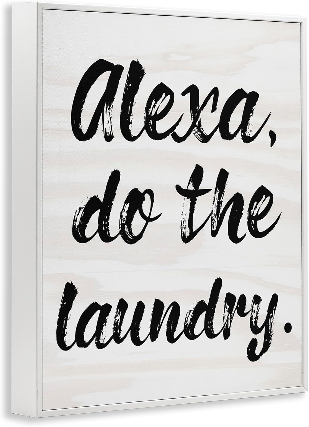 Alexa, Do the Laundry – Stylish Black & White Wall Art 24×30