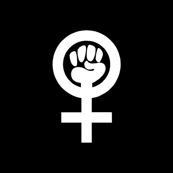 Woman Power vinyl sticker decal Feminist Fist Girl