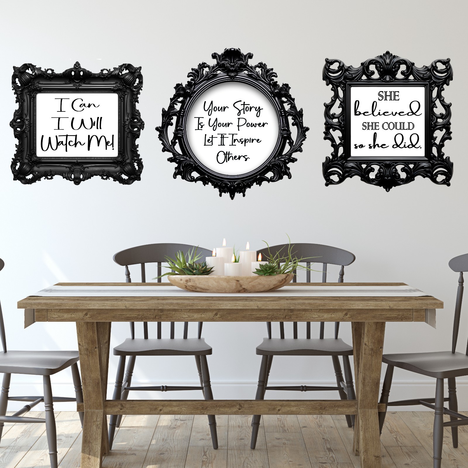 Motivational Wall Art – Peel and Stick Vinyl/removable Wall Decals. 3D illusion.