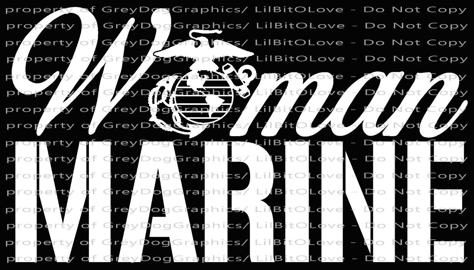Script Woman Marine Vinyl Decal United States Marine Corps USMC Sticker Military