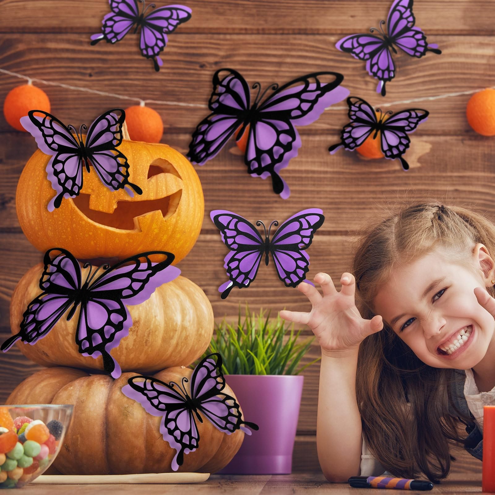 12 Pcs 3D Large Butterfly Party Decoration 12 Inch 10 Inch Big Butterfly Cent…