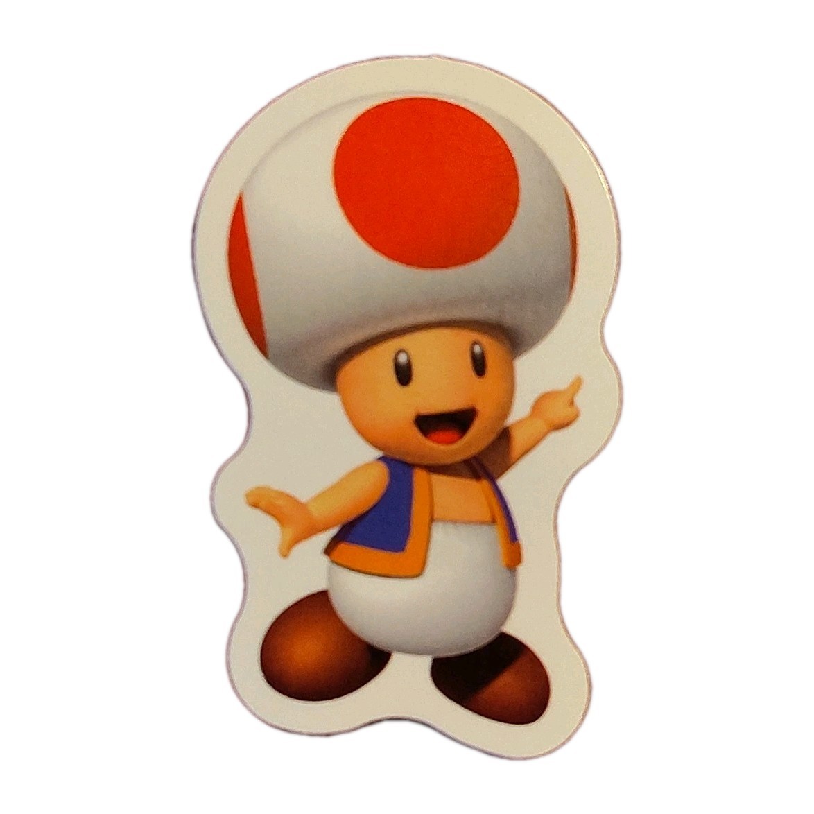 Toad, Super Mario, Nintendo, Fun Adorable Glossy Vinyl Sticker, Decal 1.75"