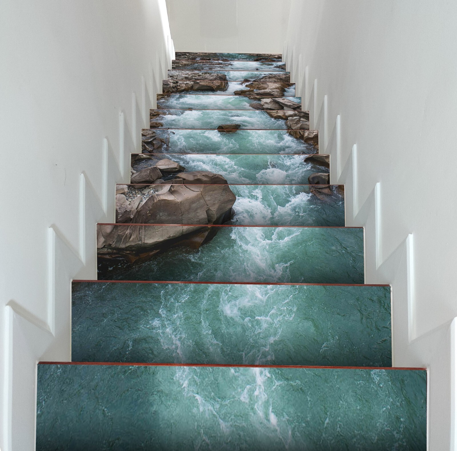 3D Simple Creek U831 Stair Risers Decoration Photo Mural Decal Wallpaper Romy