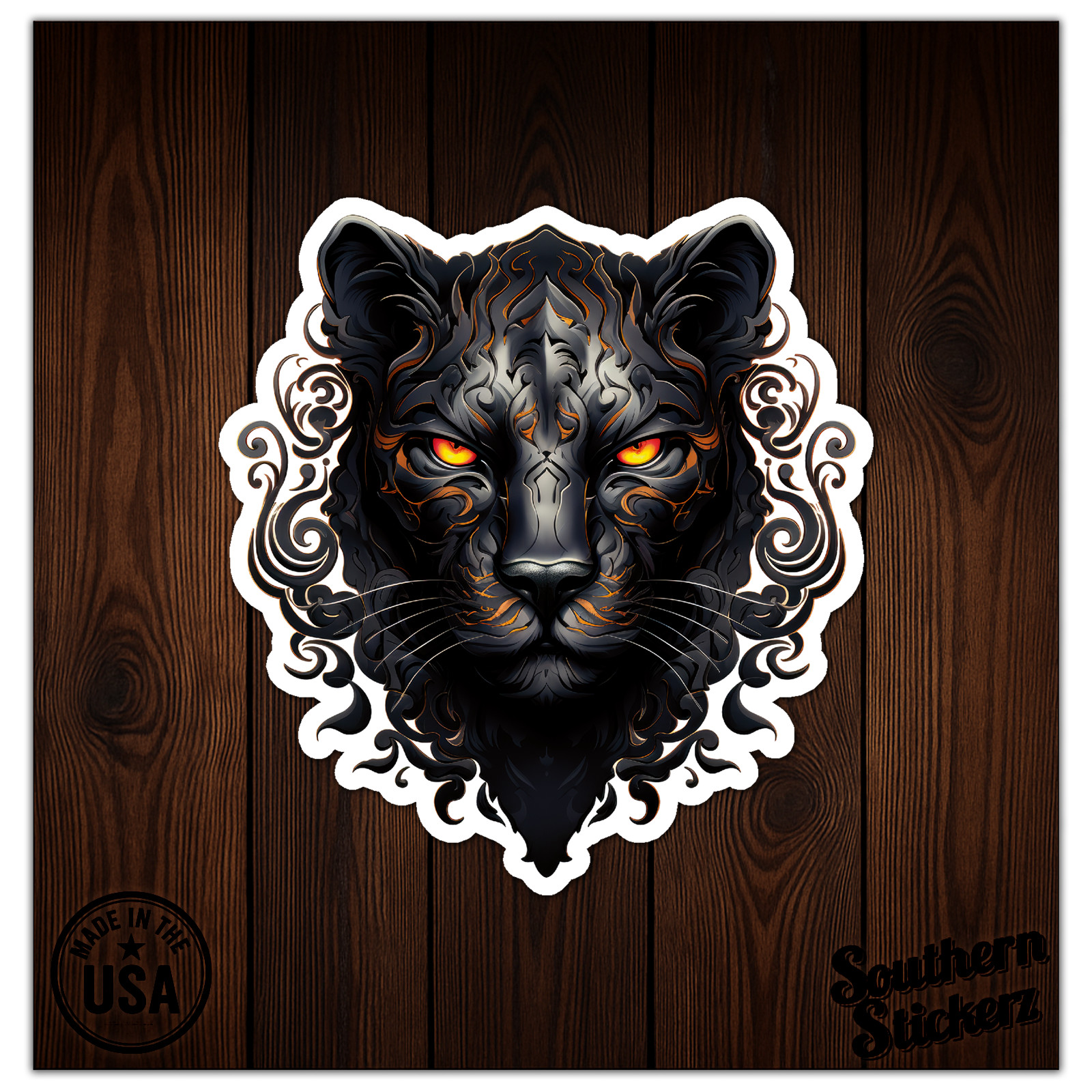 Cool Black Panther Cat – Vinyl Decal Sticker – Car Window Laptop – ebn11216