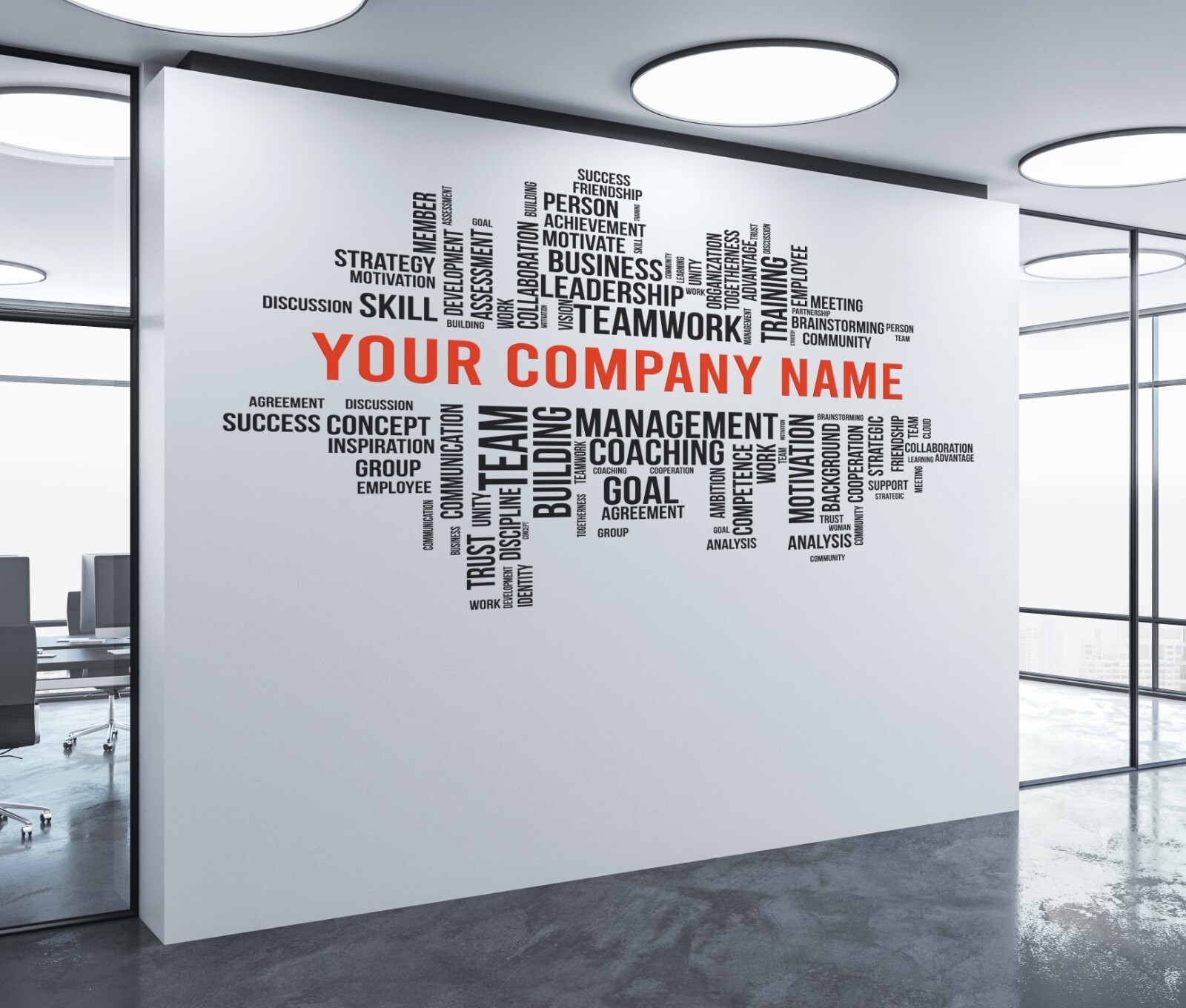 Big Customizable Office Wall Decal, Motivational, Inspirational Custom Art se227
