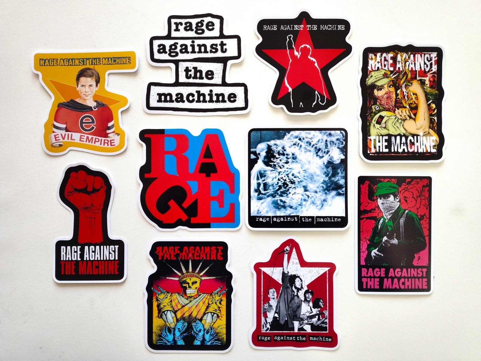 Rage Against The Machine Vinyl Sticker Lot (10 Stickers) hip-hop rap punk
