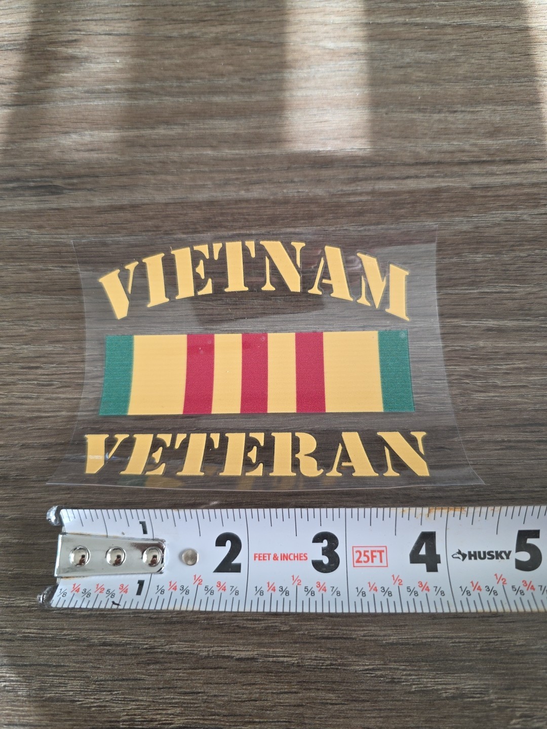 Vietnam Veteran UV DTF Decal Sticker Waterproof Raised Made In USA quality