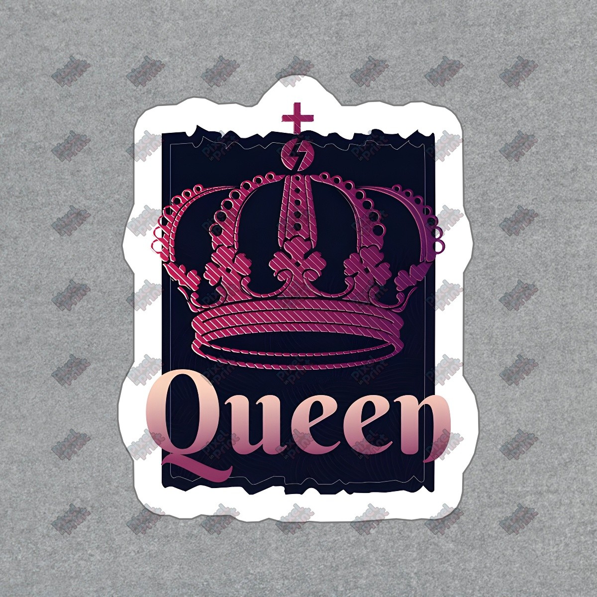 Stylish Queen Crown Vinyl Sticker Decal Perfect for Laptops, Water #115710