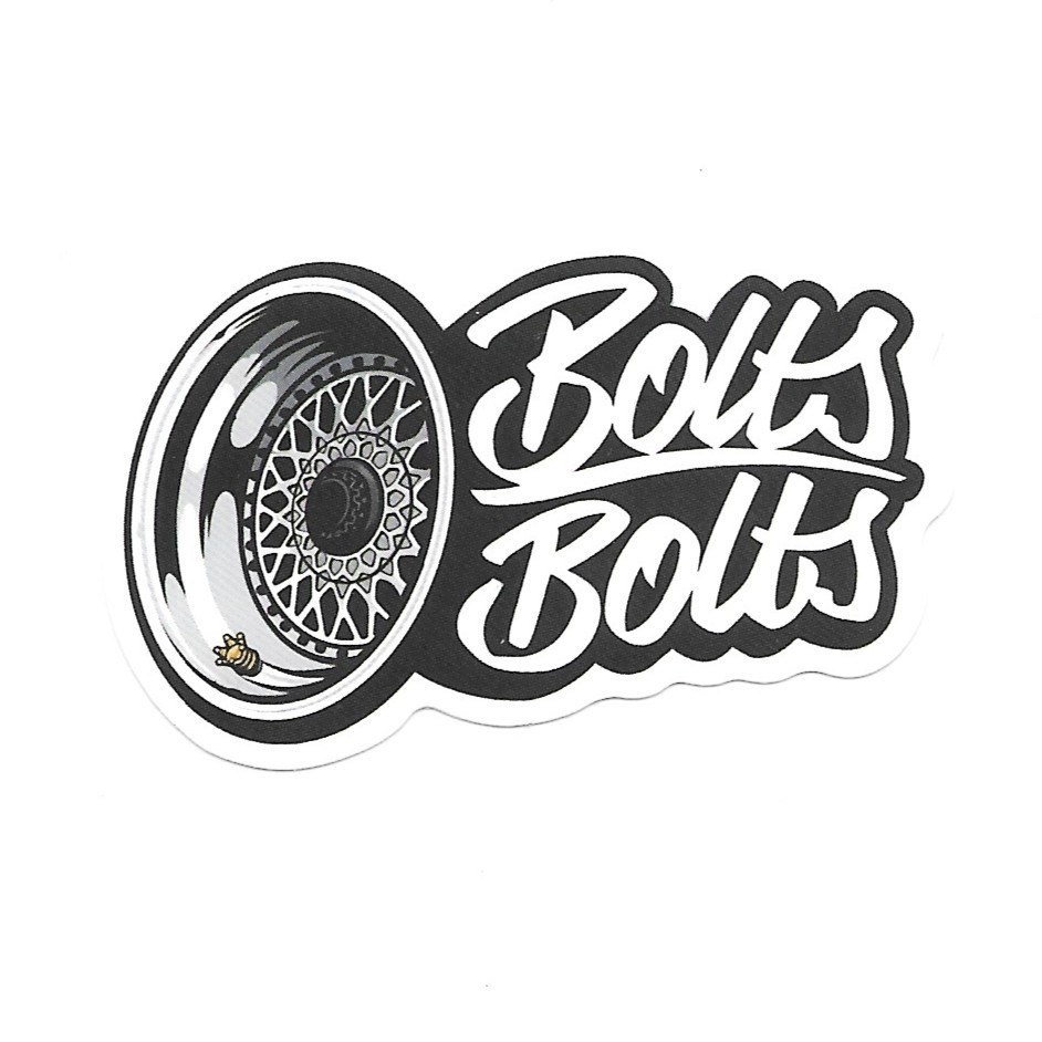 Bolts Bolts Custom Wheel Vinyl Sticker Decal Retro Mesh Rim Meshie JDM Style