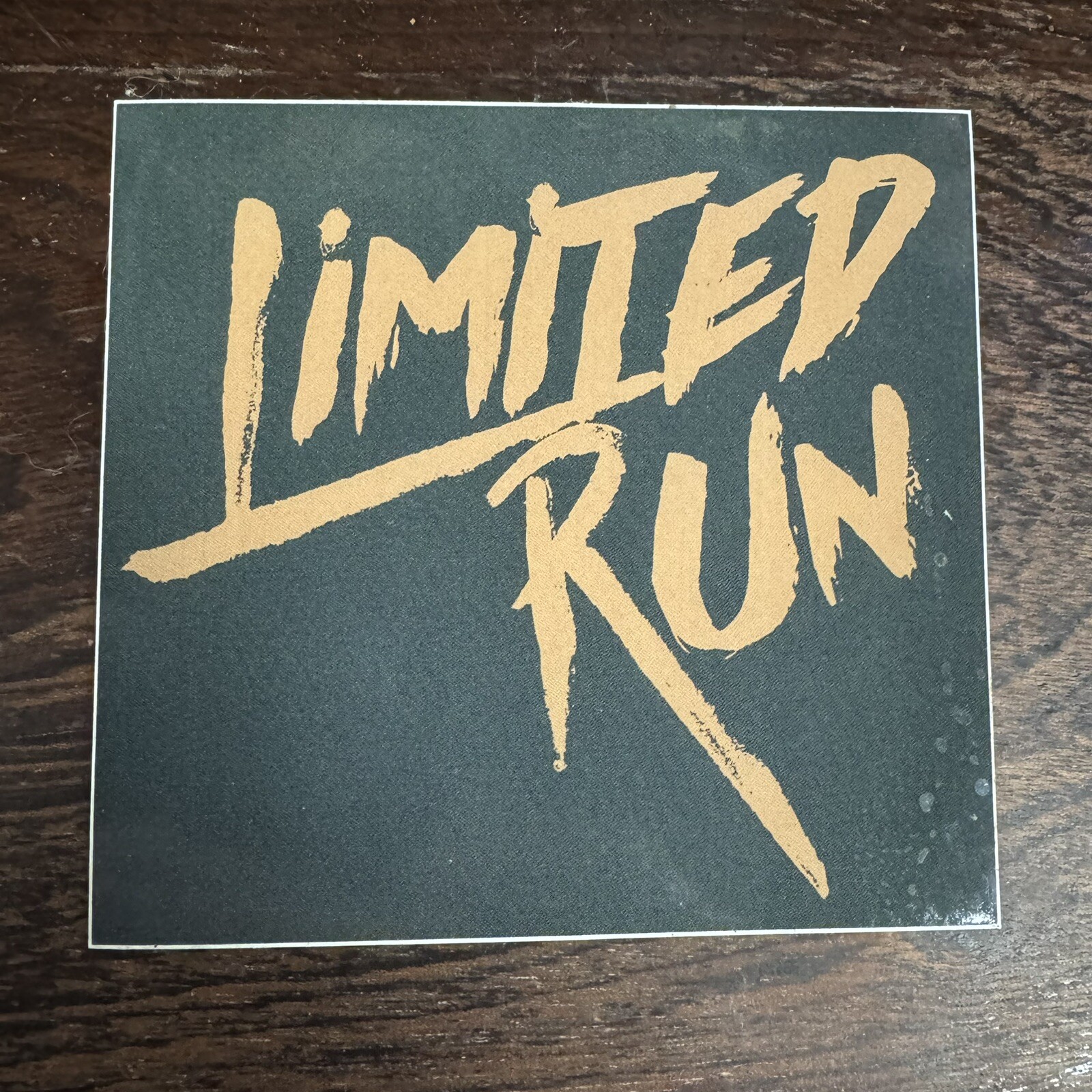 Limited Run Games "LIMITED RUN" Tan Brown Logo Sticker Video Game Swag NEW