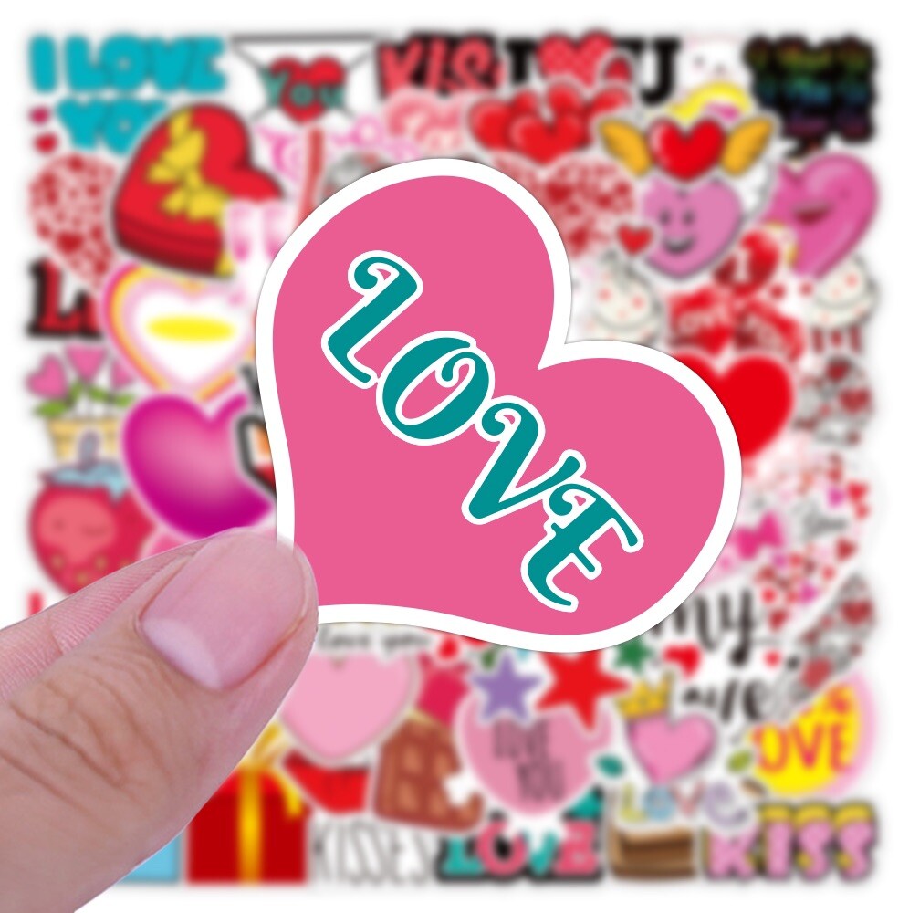 20 Random Hearts and Love Stickers Romance Decals Laptop Hydro Free Shipping!