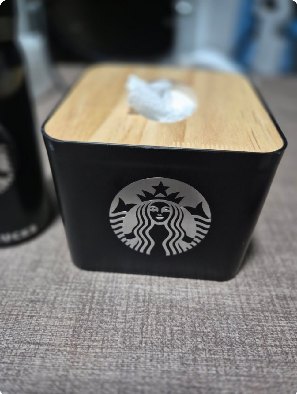 Starbucks Logo Metal Sticker Silver 4-Pack | Premium Metallic Decal Set