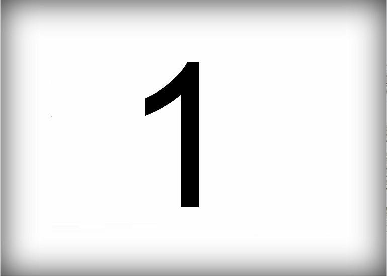 Number 1 (ONE) Vinyl Decals -50 in Set