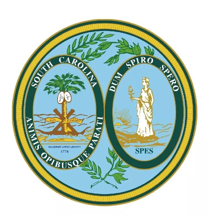 South Carolina State Seal Sticker Decal R557