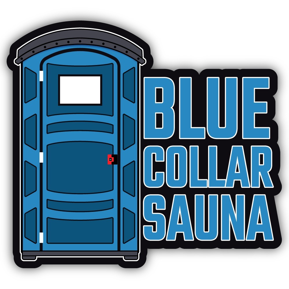 Blue Collar Sauna Cut To Shape Vinyl Sticker