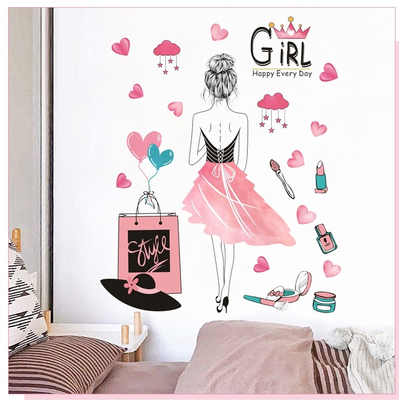 Removable Vinyl Wall Decal Girl Sticker Art Home living Room Bedroom DIY Decor