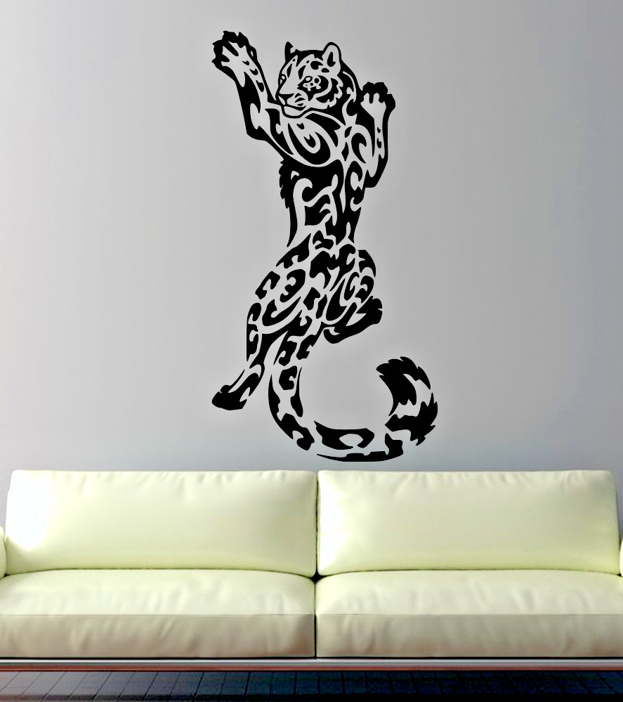 LEOPARD CLIMBING WALL CAR VINYL DECAL DIE CUSTOM MADE 9-22" TALL COLOR CHOICES