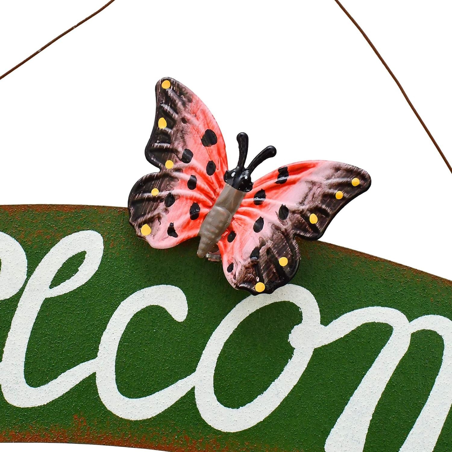 Sunflower Welcome Sign Metal Hanging Welcome Plaque for Wall (H)