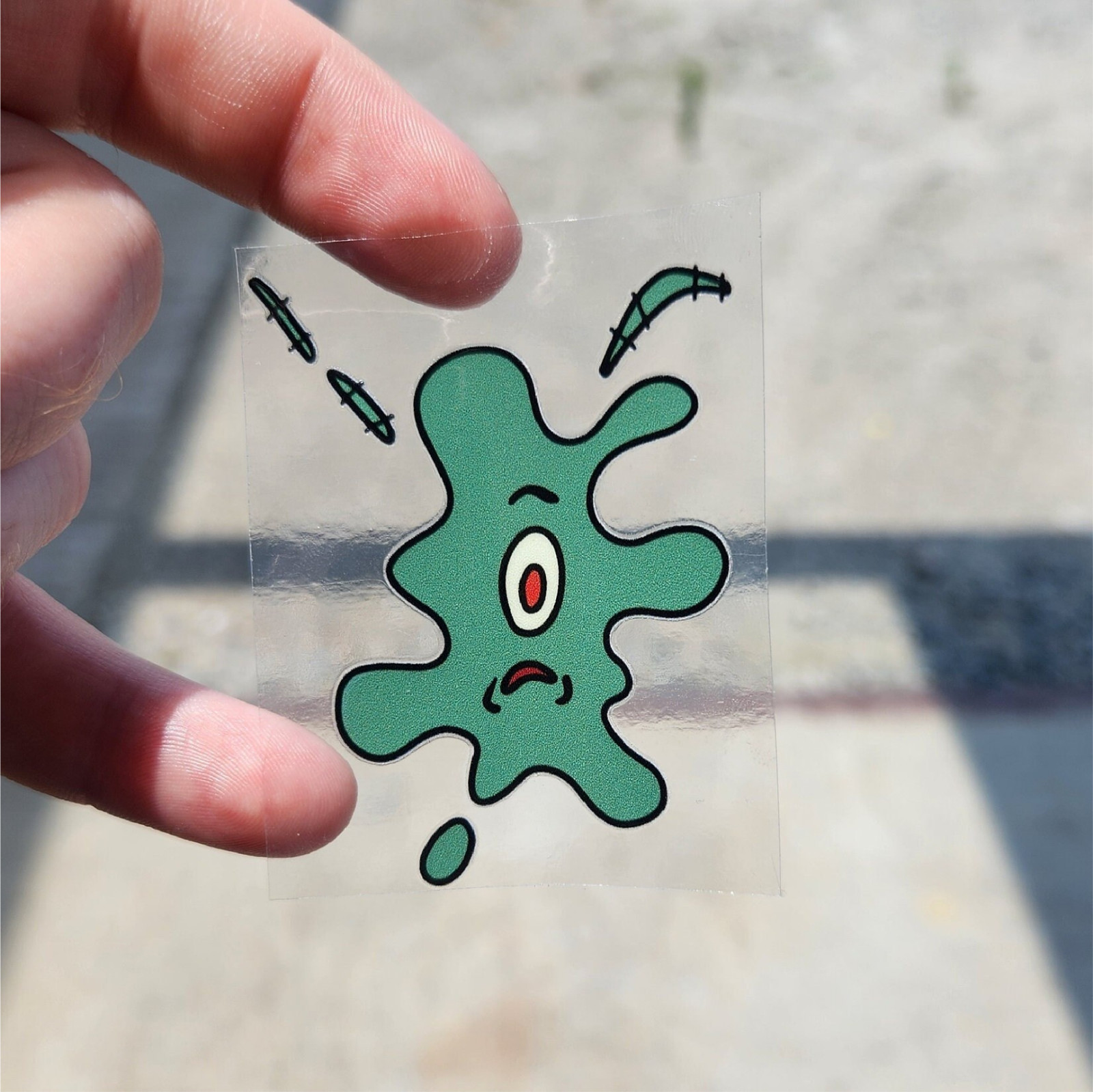 Funny Squished Plankton Spongebob Decal For Window, Car, Gas Lid, Water Bottle