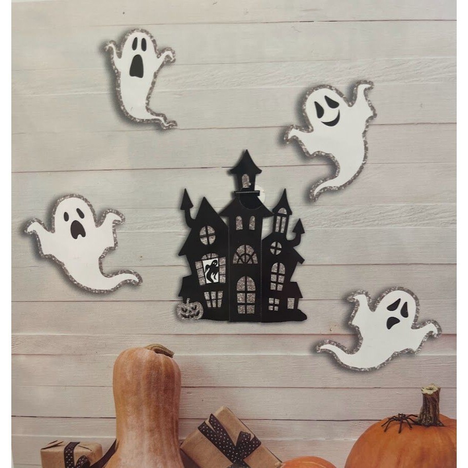3D Halloween Ghost Wall Stickers Home Decor 5 Pieces