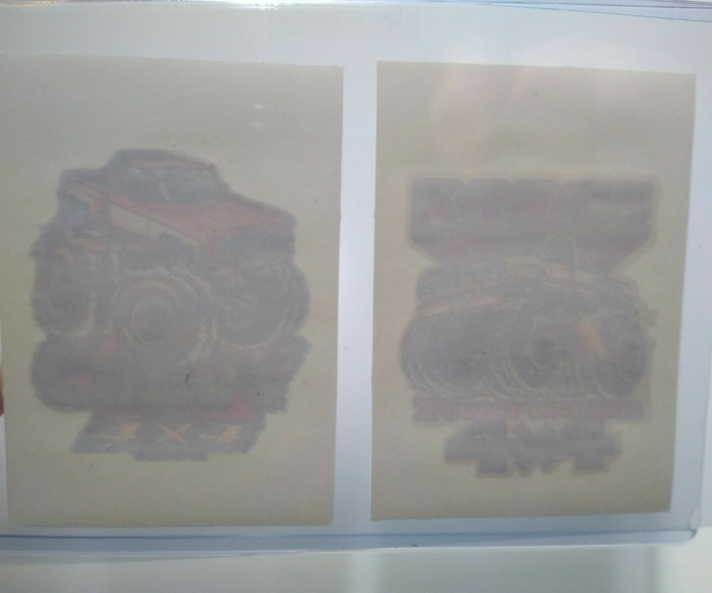 Monster Trucks Screamin Gleamin Glitter Iron-On Transfer Decal Donruss 1970s
