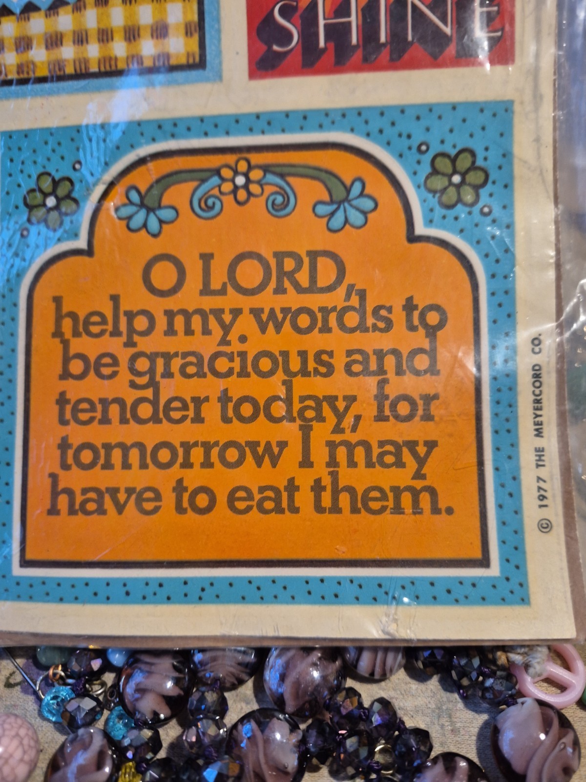 Vintage 1970's Decals Sayings Inspirational Religious Retro