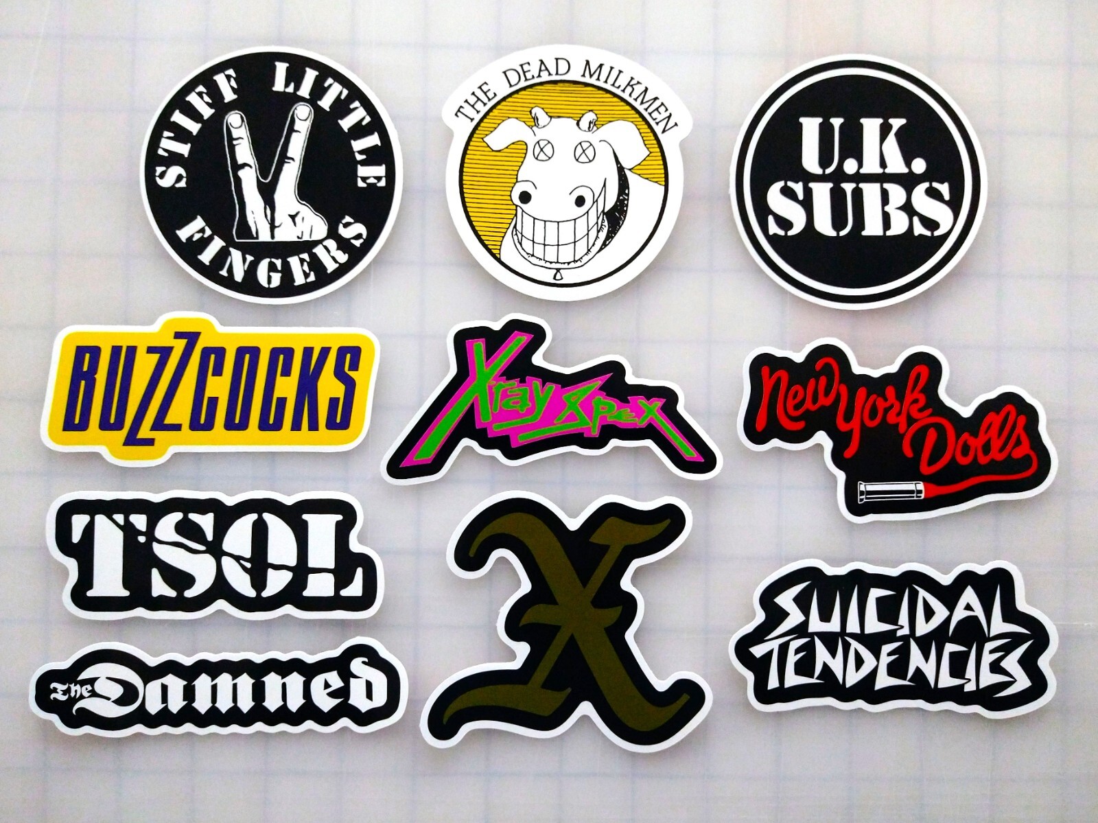 Punk Vinyl Sticker Lot (10 Stickers) Set 3