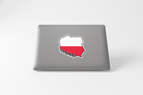 Poland Map Flag Sticker Decal